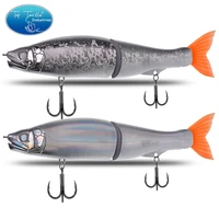unpainted swimbait diy fishing lure laser paper jointed bait slow sinking floating 303mm topwater section swimbait bass
