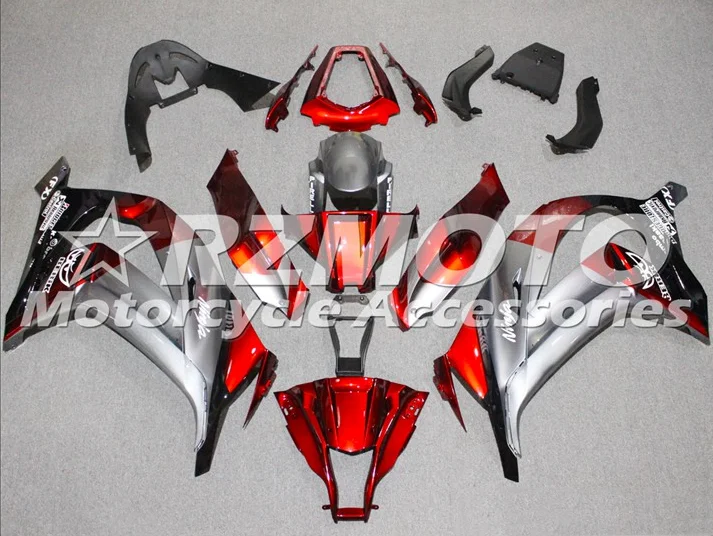 

New ABS Whole Fairings Kit Fit for Kawasaki Ninja ZX-10R 2011 2012 2013 2014 2015 zx10r 11 12 13 14 15 Bodywork set Hot red gray