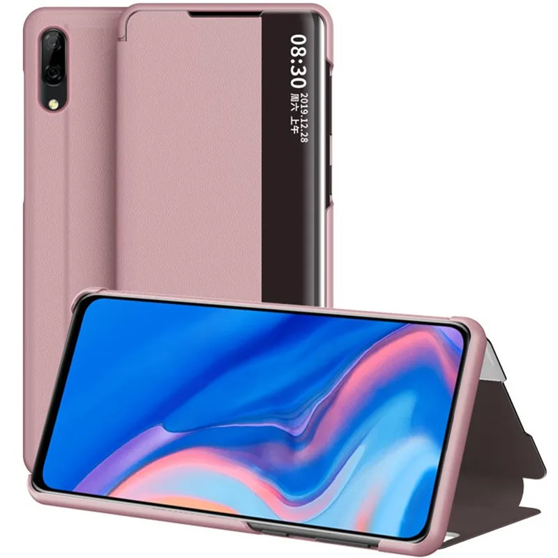 Кожаный чехол книжка с окошком для Huawei Y9 Prime 2019 P Smart Z PSmart Plus Honor 10i 20i 10 20 Lite|Бамперы| |