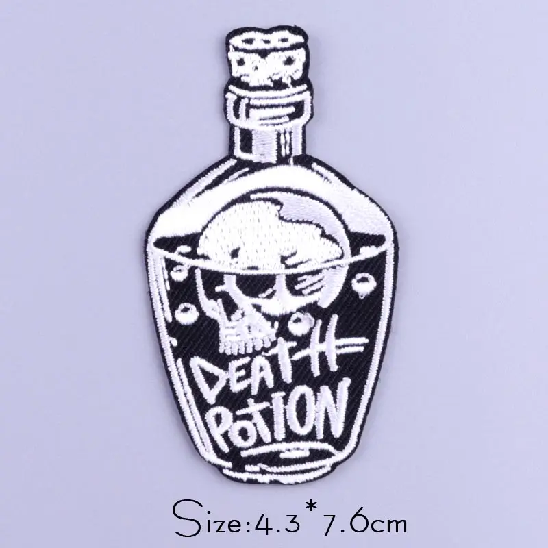 Нашивки с черепом на одежду патч в стиле хиппи Рок Панк вышитые патчи утюгом