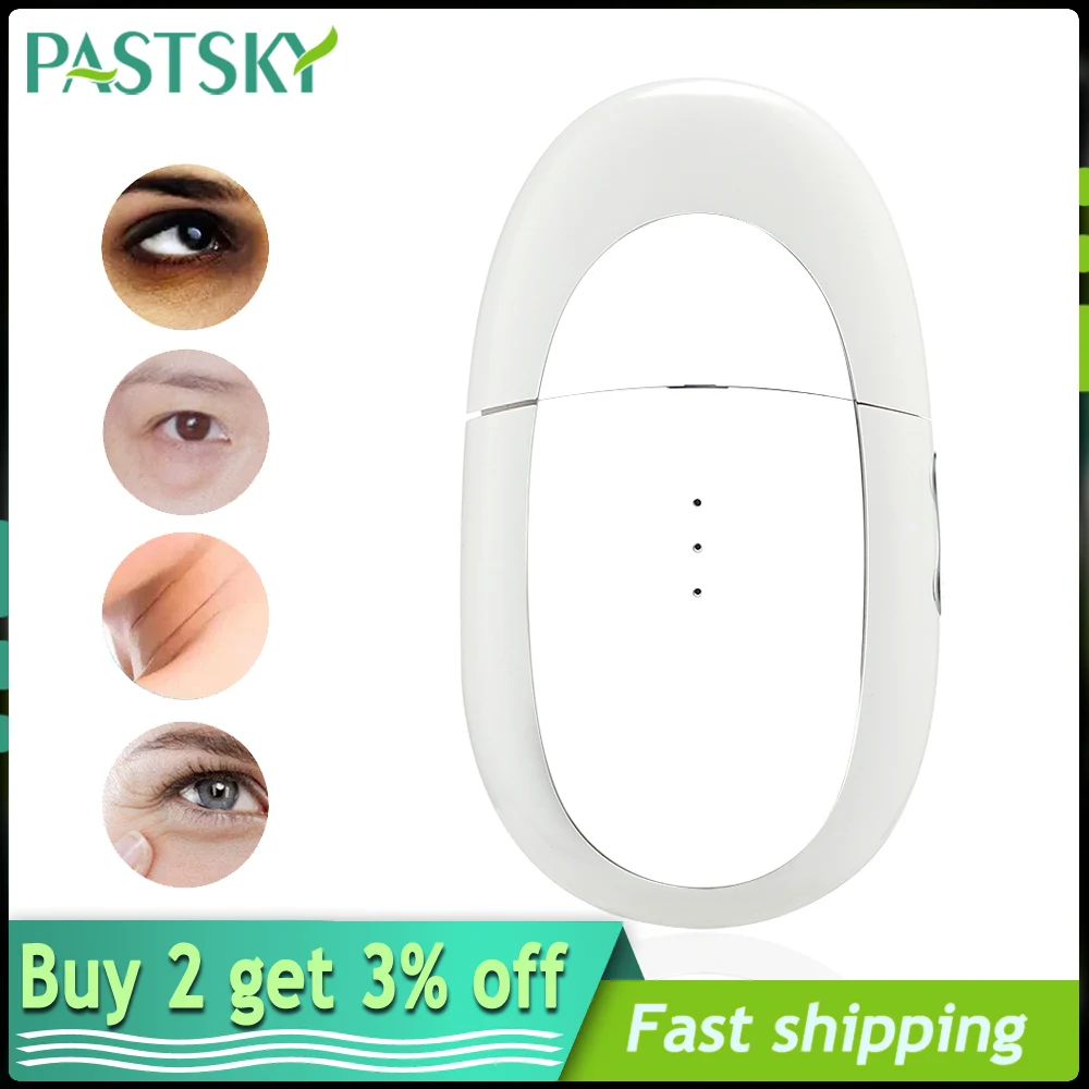 EMS вибрирующий массажер для глаз двухсторонняя нагревательная крем лица против