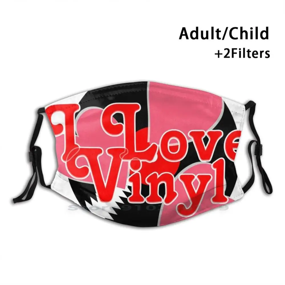 

С надписью «I Love виниловая дизайн анти-Пылевой фильтр смываемая маска для лица; Которые обязательно полюбят ваши дети виниловых пластинок 12 ...