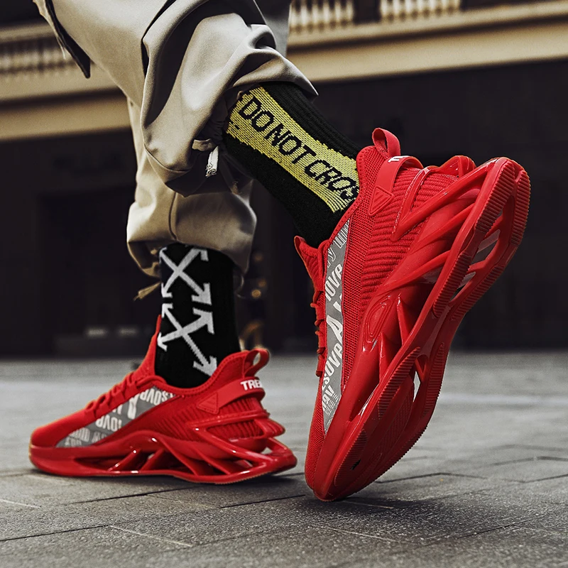 

2021 Breathable Blade Running Shoes Lightweight Men's Shoes New Sports Shoes Fashion Outdoor Jogging Casual Sports Shoes