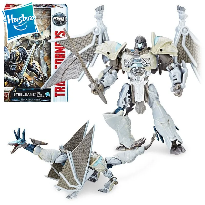 

Hasbro Transformers The Last Knight Premier Edition Deluxe Class Dinobot Slug Steelbane with Sword Action Figure Toys 6 Inch