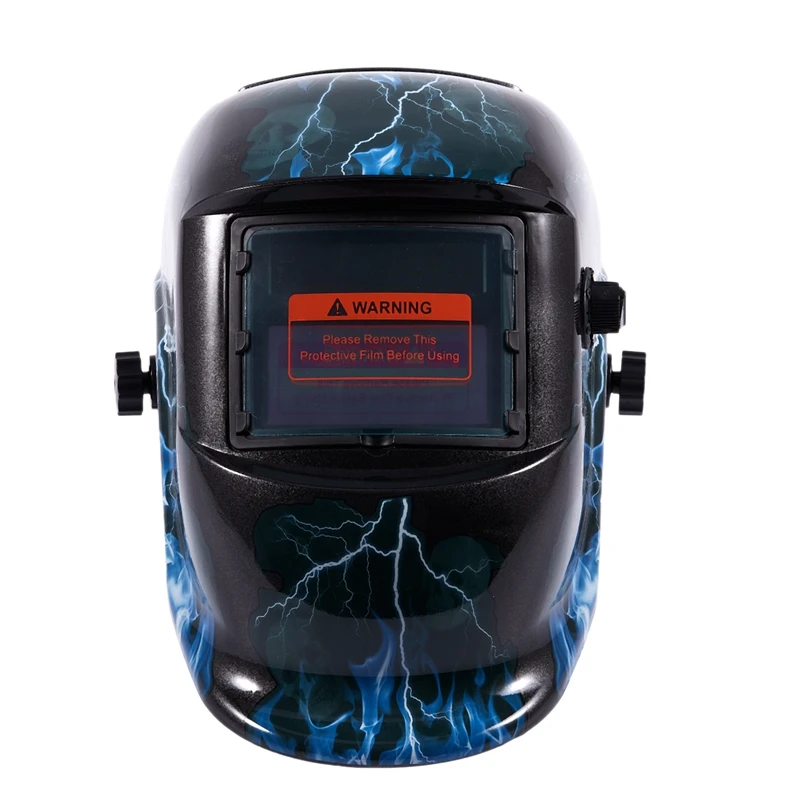 Welding mask helmet Solar energy automatic (solar use for refill) Facial protection accessories Blue flash | Инструменты