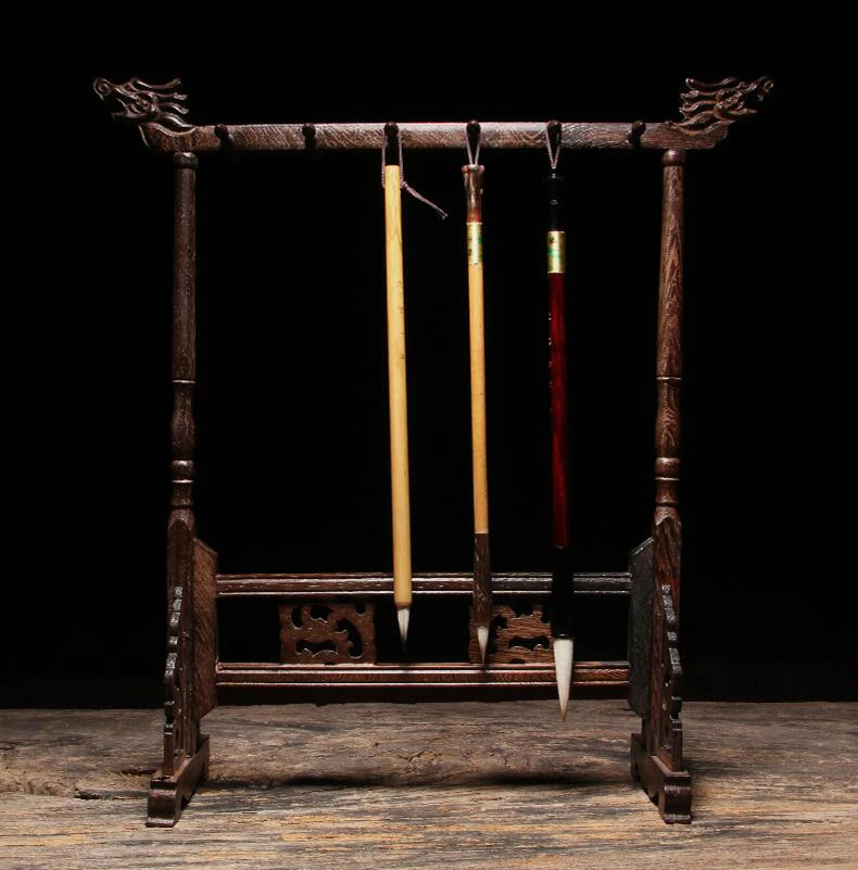 Практичная стойка для кистей из дерева венге простой стиль массива традиционная