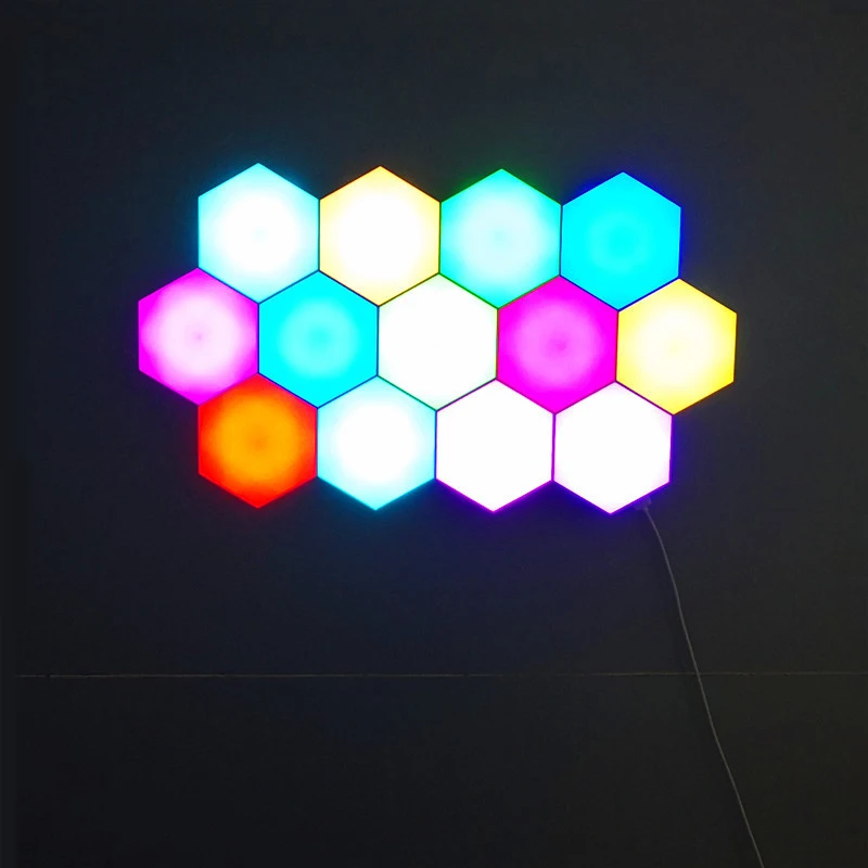 Современный ночной Светильник s квантовая лампа модульный шестиугольный цветной
