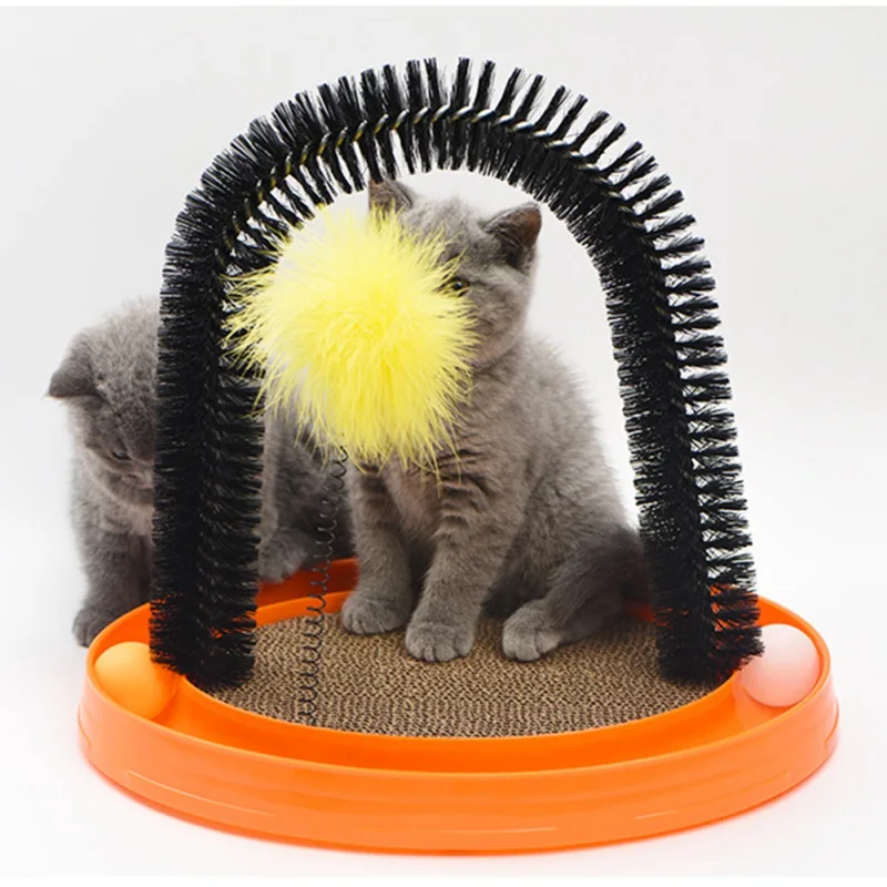 

Multifunctional Pet Hair Rubbing Device Premium Disc Massage Supplies Cat Scratch Board Circulation Track Ball Pet Play Tools