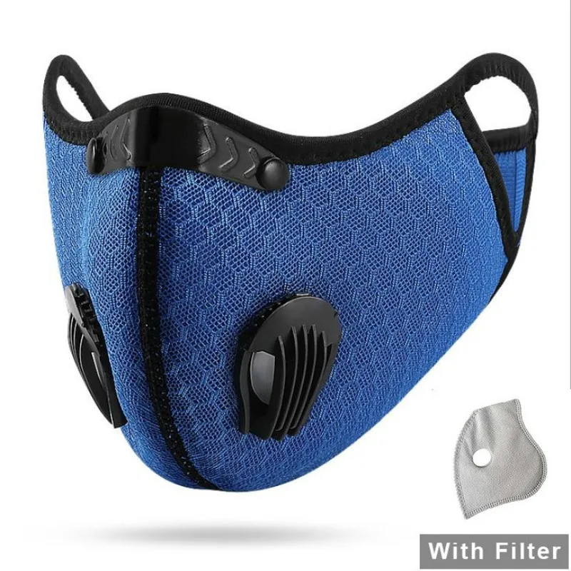 Унисекс моющаяся многоразовая Спортивная маска с дыхательным клапаном PM2.5