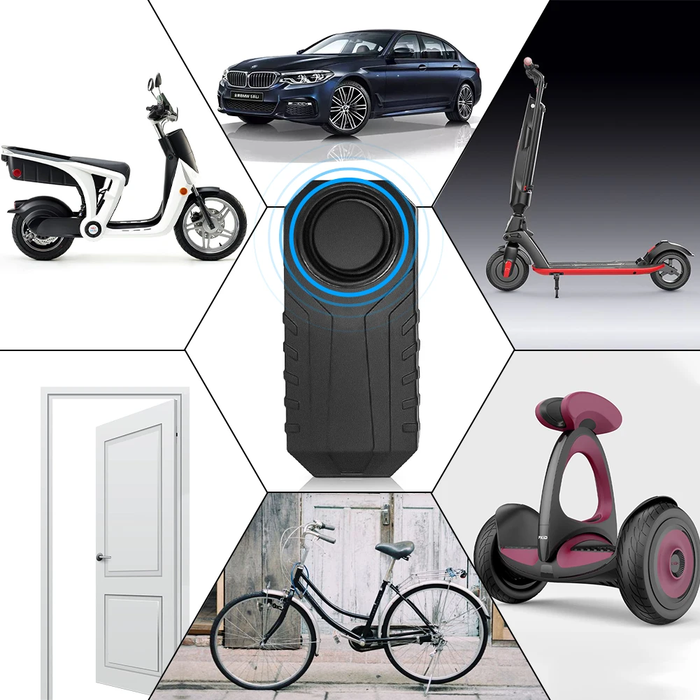 

Wireless Motorcycle Bicycle Bike Anti-Theft Vibration Security Alarm Waterproof Super Loud 113dB for Bike Motorcycle Car Window