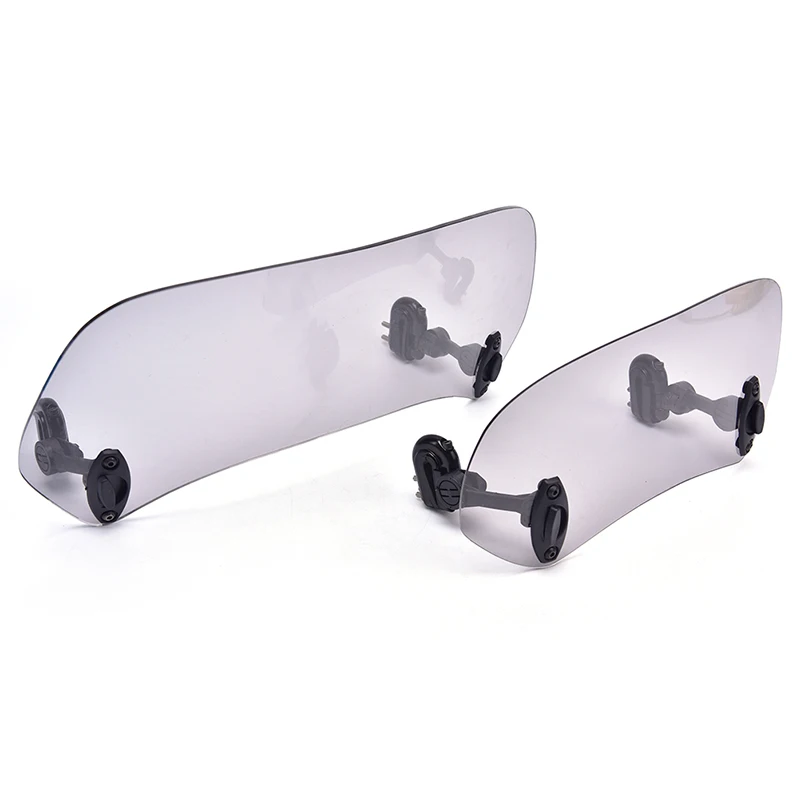 

1PC Transparent Grey Adjustable Clip On Windshield Extension Spoiler Wind Deflector For Motorcycle Hot Sale