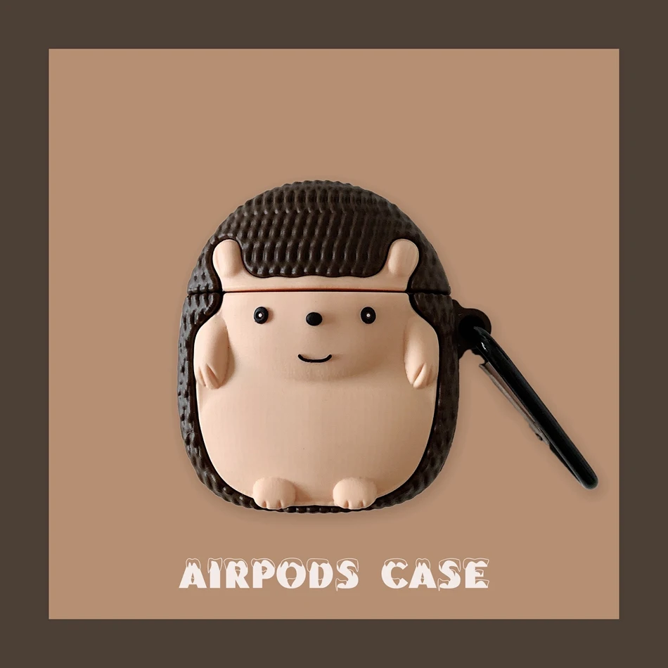 Силиконовый чехол для наушников Apple Air Pods 1 с 3d изображением милых животных из