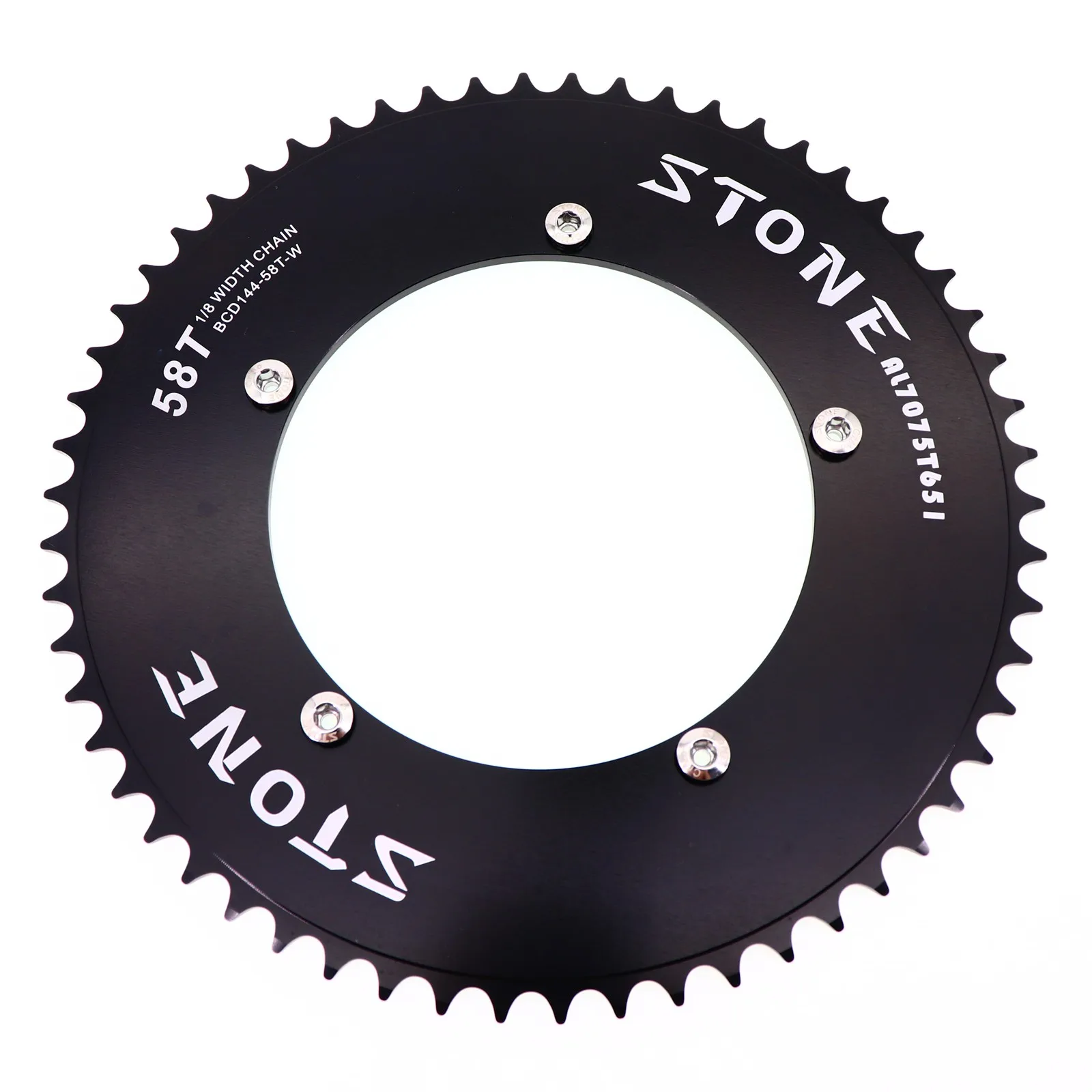 Stone 144 BCD Aero Chainring Fixed gear Track Bike Fixie Round 42T 46T 47T 48T 50T 52t 54 57t 58t 59 60t зуб 144bcd ChainWheel