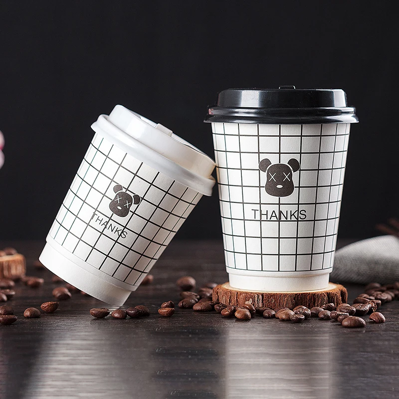 500 шт заказ полые двухслойная бумажная чашка 9oz 250ml уплотненные сохраняющие тепло