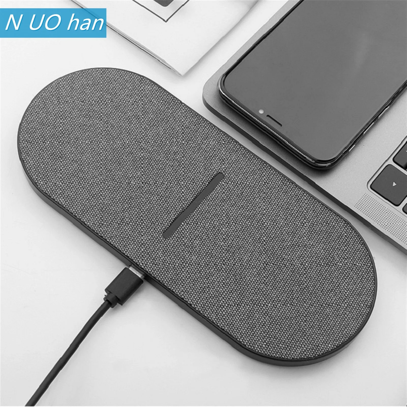 

2 in 1 30W Dual Seat Qi Wireless Charger for Samsung S20 S10 Double Fast Charging Pad for IPhone 12 11 Pro XS XR X 8 Airpods Pro
