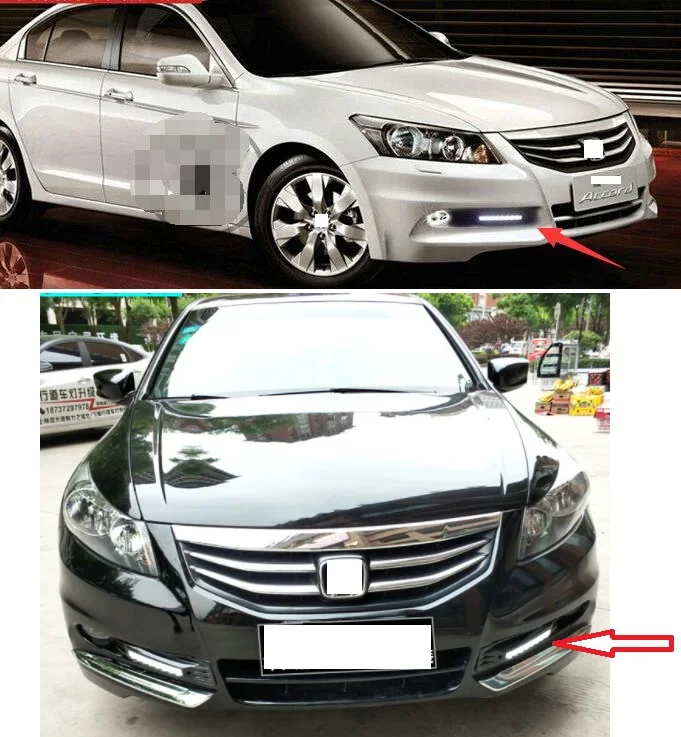 CAPQX 1 пара для Honda Europe Accord 2011-2013 светодиодные дневные ходовые огни дневсветильник