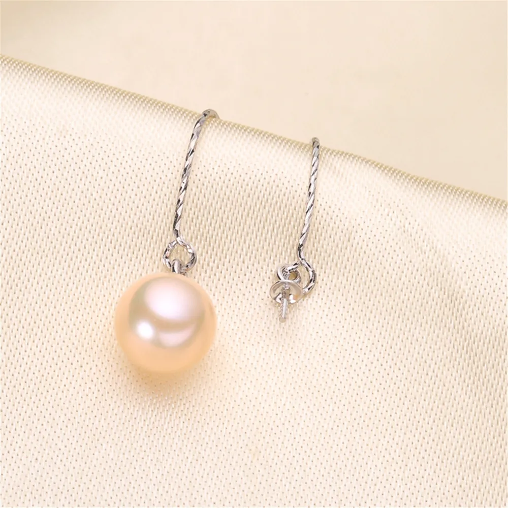 

2021 New Pearl Ear Hook Earrings Settings S925 Sterling Silver Metal DIY Handmade Making Accessories Jewelry Findings