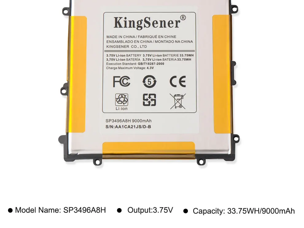Новый Сменный аккумулятор KingSener SP3496A8H для Samsung Google Nexus 10 GT P8110 HA32ARB Tablet Battery 9000 мАч +