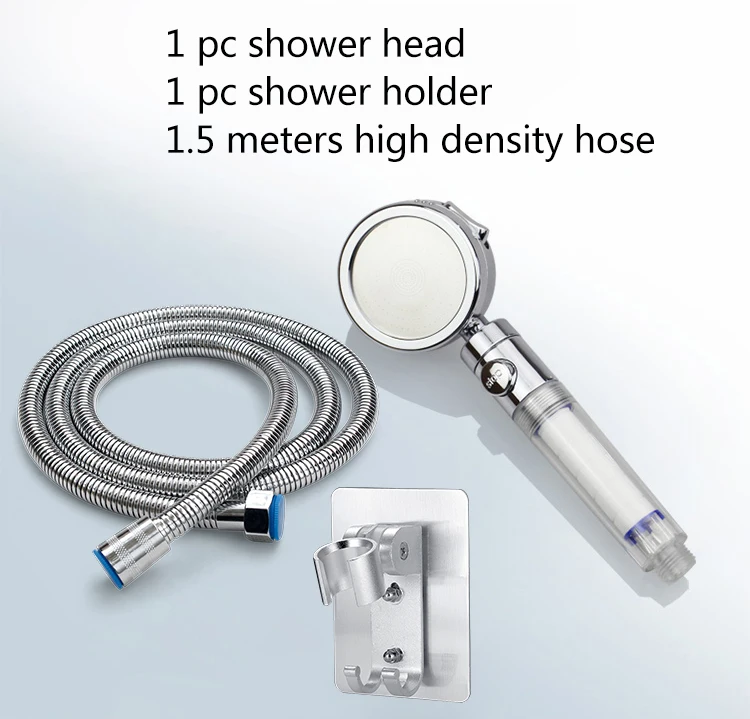 Shower Set-2 ZhangJi высокого давления 3 режима регулируемый фильтр насадка для душа очищаемая вода Сменный фильтр элемент уход за кожей оросительное сопло - Цвет: Shower Set-2