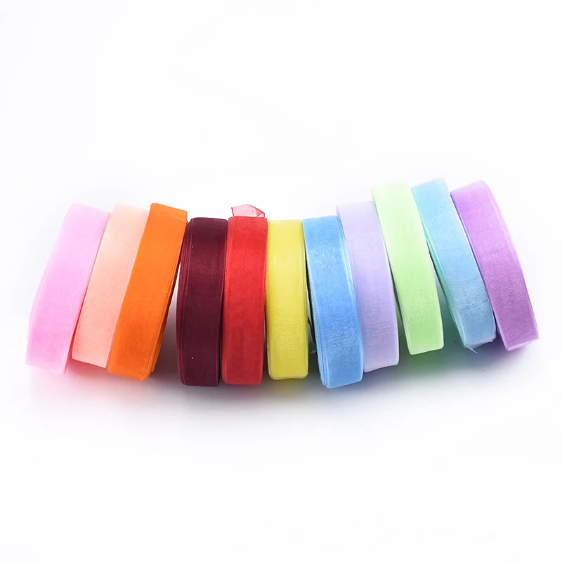 50 yards/roll 2CM cheap Chiffon yarn Ribbon diy gifts box Bride's wrist Corsage accessories wedding home decoration | Дом и сад