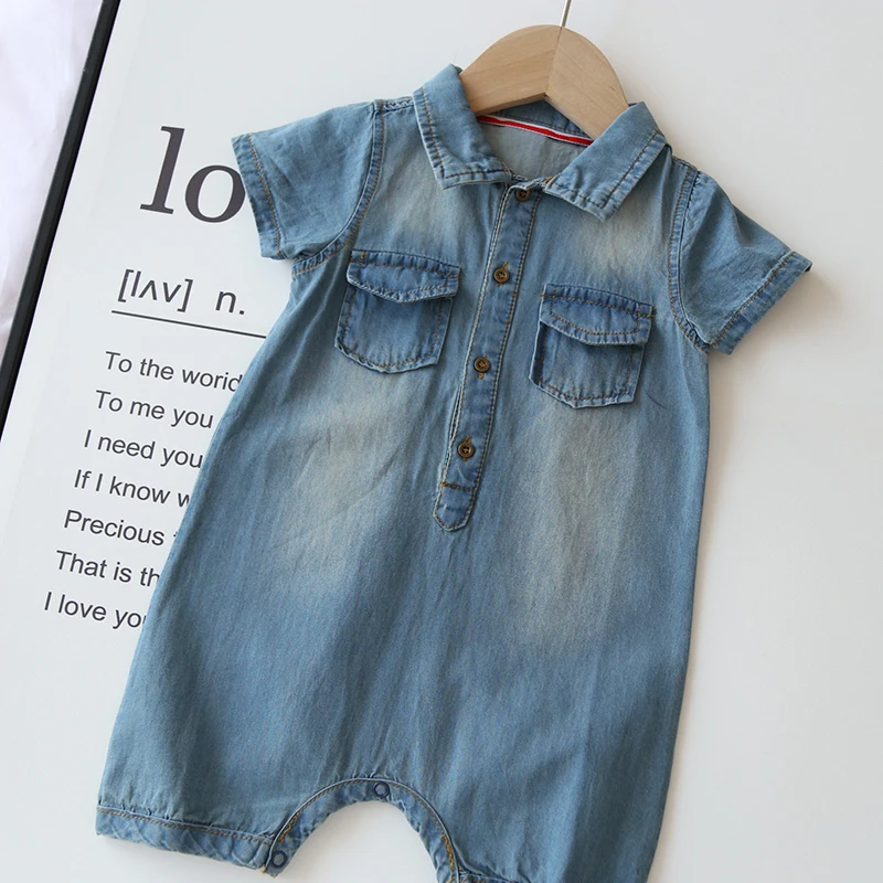 Одежда для малышей Комбинезоны с короткими рукавами новорожденных мальчиков и