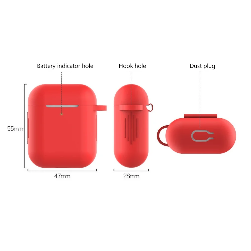 

Soft Silicone Cases For Airpods 1/2 Protective Bluetooth Wireless Earphone Cover For Air Pods Charging Box Bags