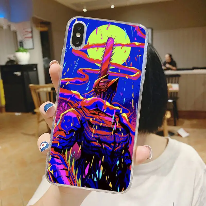 

Japan anime chainsaw man Phone Case Transparent for iPhone 6 7 8 11 12 s mini pro X XS XR MAX Plus