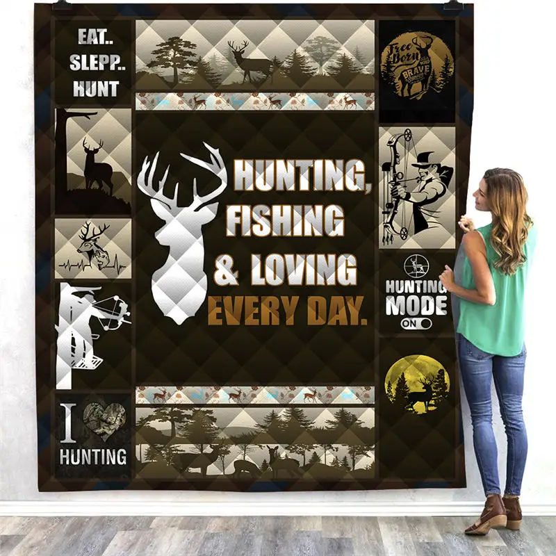 Дропшиппинг одеяло с принтом в виде рождественских оленей и собак для детей