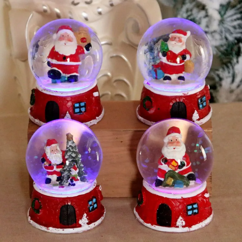 Рождественская музыка из смолы снежный стеклянный хрустальный шар Санта Клауса