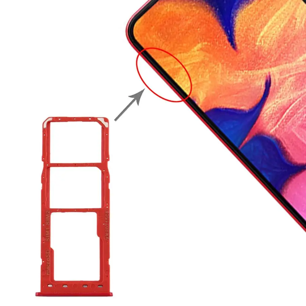 Для Galaxy A10 лоток для sim карт памяти Micro SD запасная часть смартфон слот ремонт