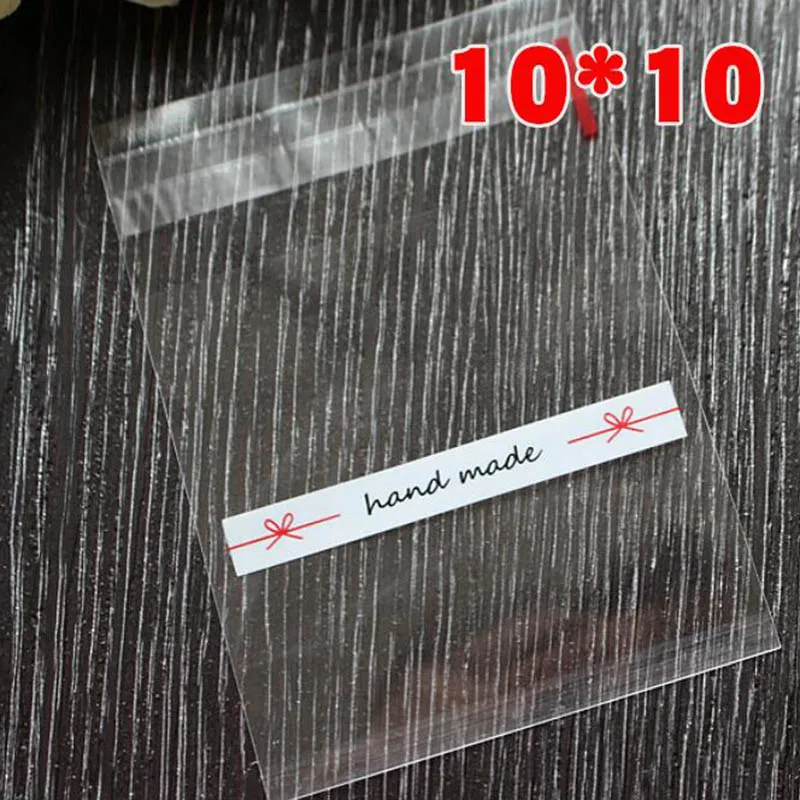 Ynaayu 100 шт./компл. мешки для печенья конфет 10*10 + 3 см из полиуретана с открытыми