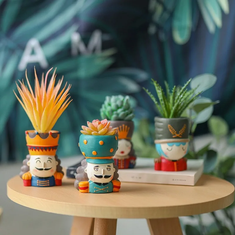 Грецкий орех в сказочном стиле Смолы Цветочный Горшок Кашпо для суккулентных