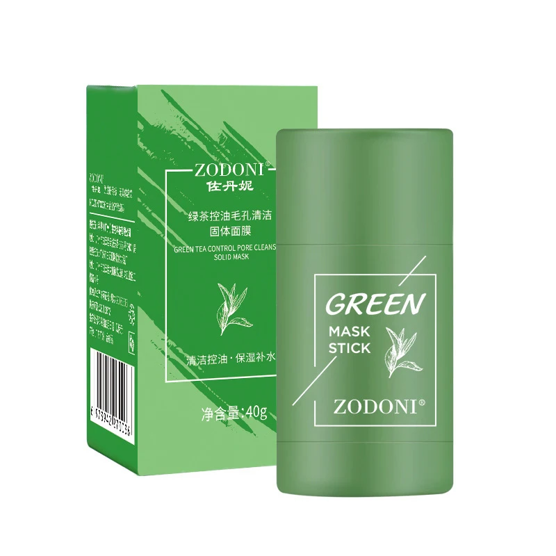 

Green Tea Cleaning Solid Mask Eggplant Purifying Clay Stick Mask Oil Control Anti-Acne Mud Cream Beauty Facial Skin Care