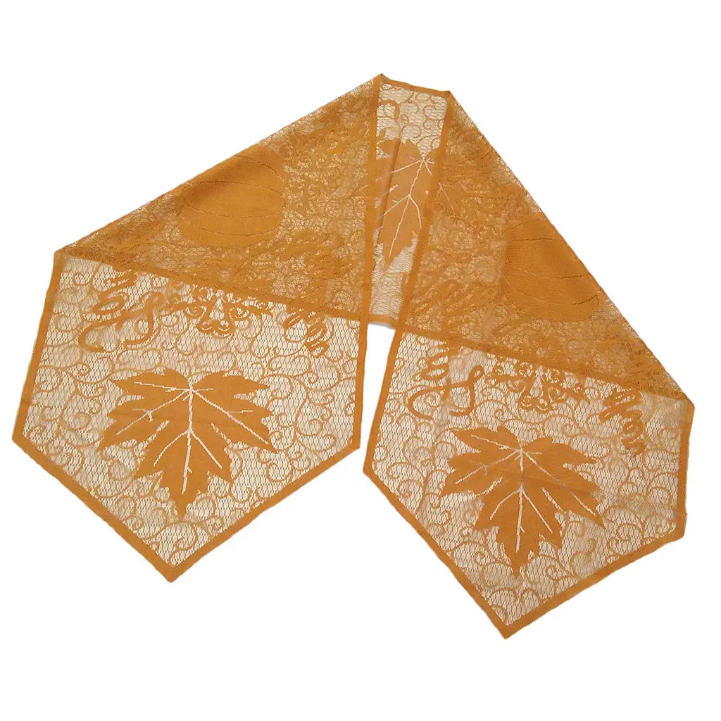 Кружевная настольная скатерть 20x80 дюймов Осенняя фотография | Дом и сад