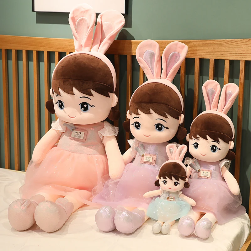 

5 sizes 1PC 45cm-140cm Plush Toys Princess Girls Doll Soft Flower Skirt Spring Cute Children Toy Christmas Gift Toys for Girls