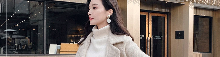 Женские пальто и куртки зимние корейские пальто для женщин CHUQING бренд Модный шерстяной пальто удобное и теплое