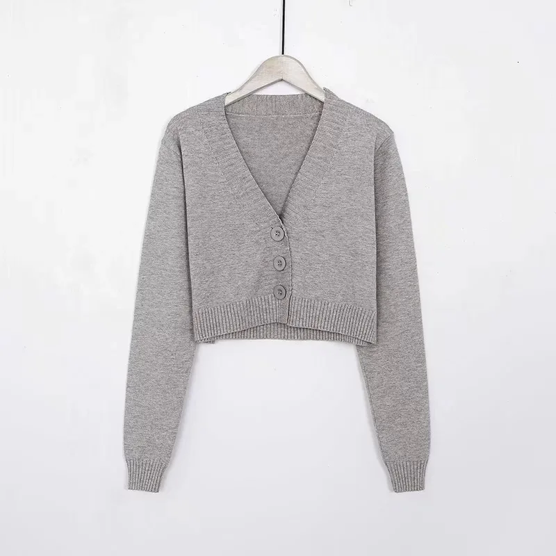 New Arrival Sutumn Stylish Solid Color Women V Neck Single Breasted Sweater Female Knitting Jacket |