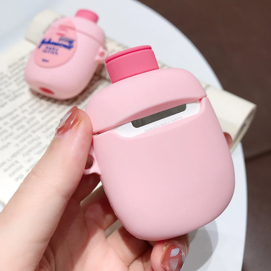 Чехол для наушников с Сердце брелок для Airpods 2 милый розовый Силиконовый беспроводной Bluetooth наушники защитный Брелок «Обложка»