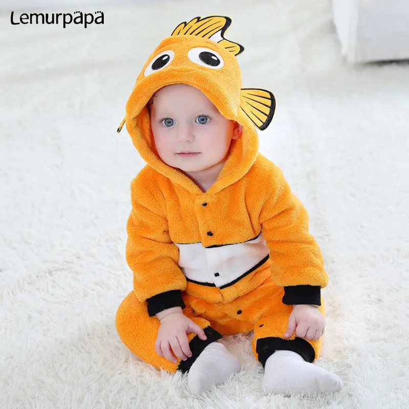 Милый детский комбинезон Kawaii костюм Немо для новорожденных мальчиков и девочек