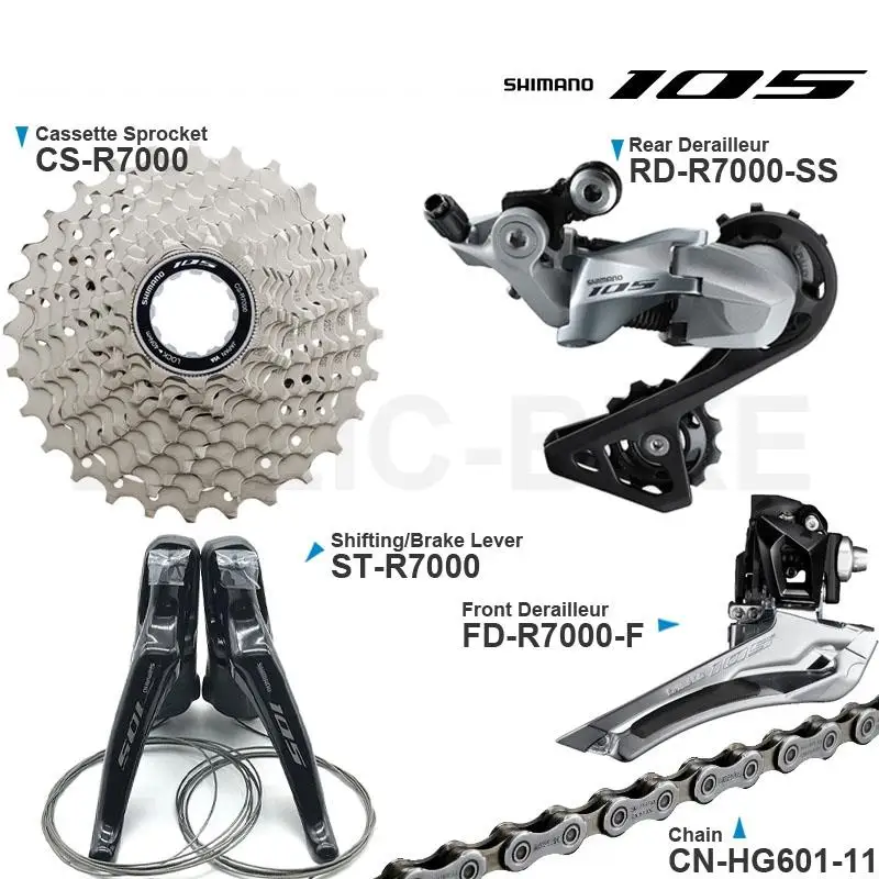 Переключатель передач SHIMANO 105 R7000 2x11 в для шоссейного велосипеда с тормозным
