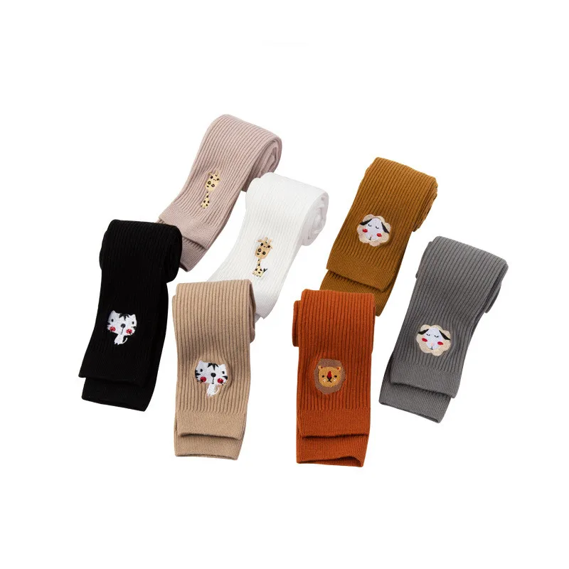 Женские осенне зимние теплые колготки для девочек Колготки с 3D вышивкой