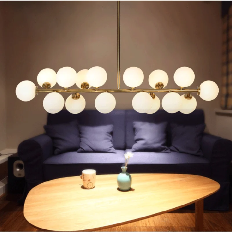 Современная светодиодная люстра 16 светодиодных ламп для ресторана подвесная