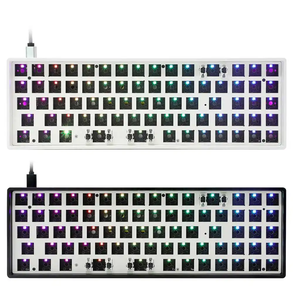 

Набор клавиатур Geek GK73XS HotSwap NKRO RGB проводной bluetooth двойной режим PCB Монтажная пластина чехол механическая клавиатура индивидуальный комплект