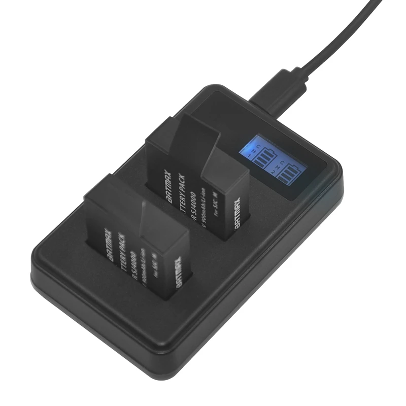 Зарядное устройство IG Sjcm с двумя USB портами и ЖК дисплеем для Sj4000/Sj5000/6000/