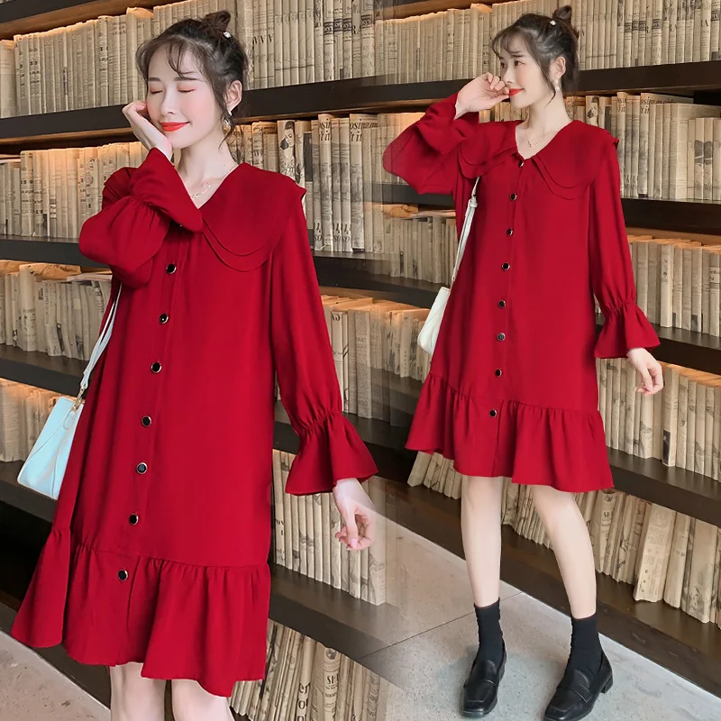 Платье для грудного вскармливания с открытыми пуговицами новинка 2021 модное