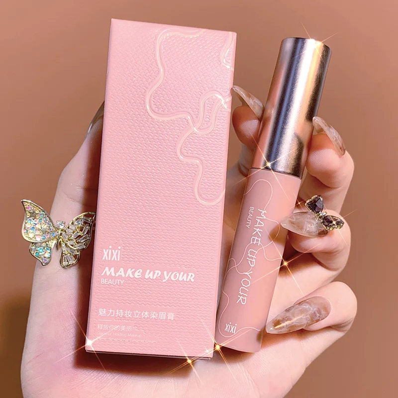 Водонепроницаемый крем для бровей стойкий натуральный темно коричневый 4 цвета