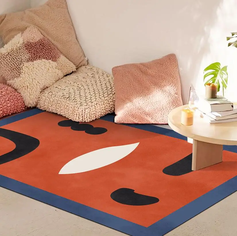 

Nordic Art Carpets Persian Geometric Carpet for Living Room Bedroom Mat Non-Slip Area Rugs Absorbent Boho Morocco Ethnic Carpet