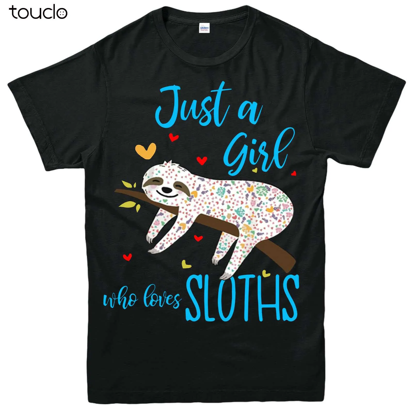 

Just A Girl Who Loves Sloth T-Shirt, Funny Lazy Adorable Animal Vintage Gift Top