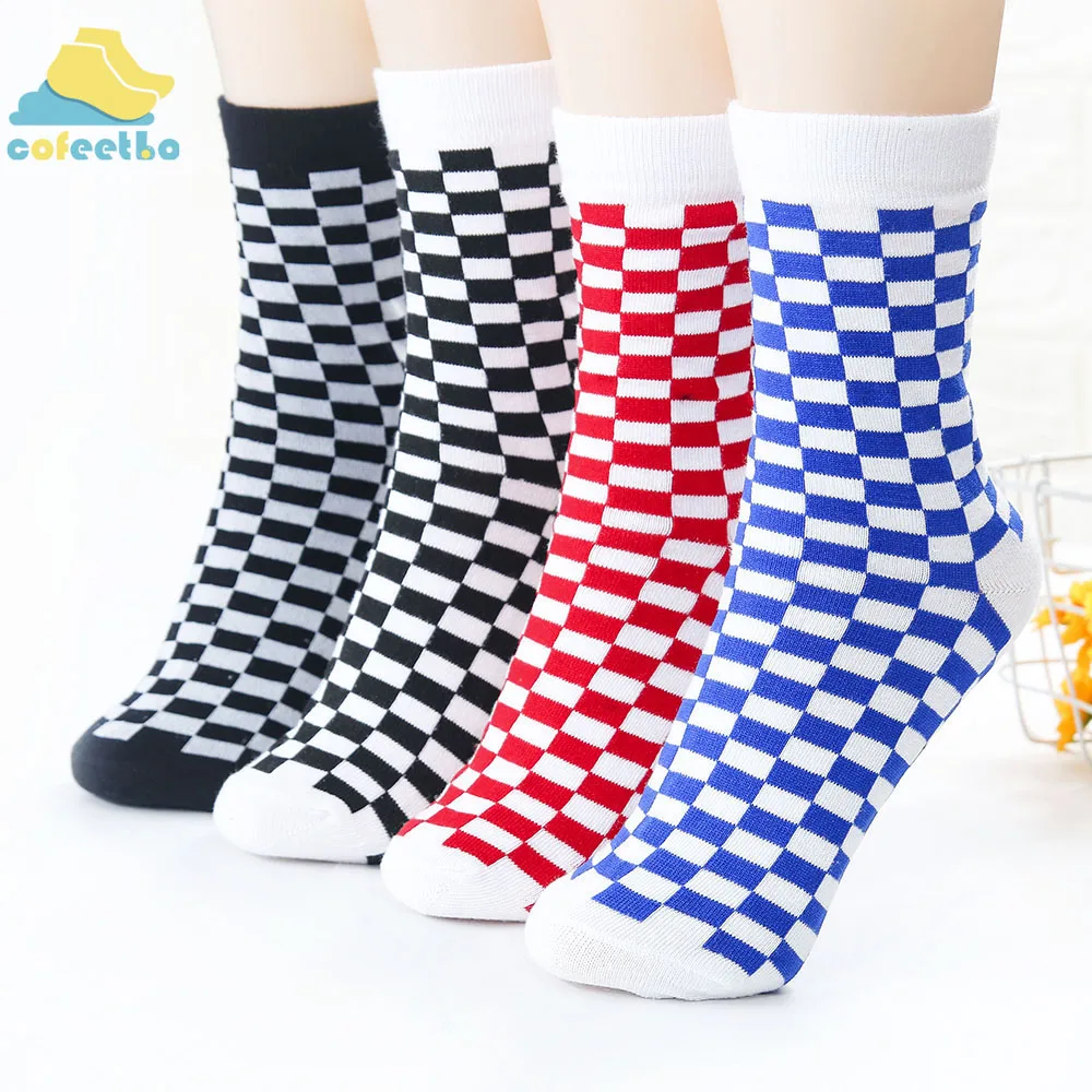 Cofeetbo уникальный геометрический дизайн сетки носки Harajuku модные трендовые