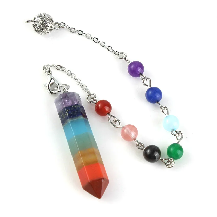 Цепочка с бусинами из натурального драгоценного камня 7 чакр | Украшения и